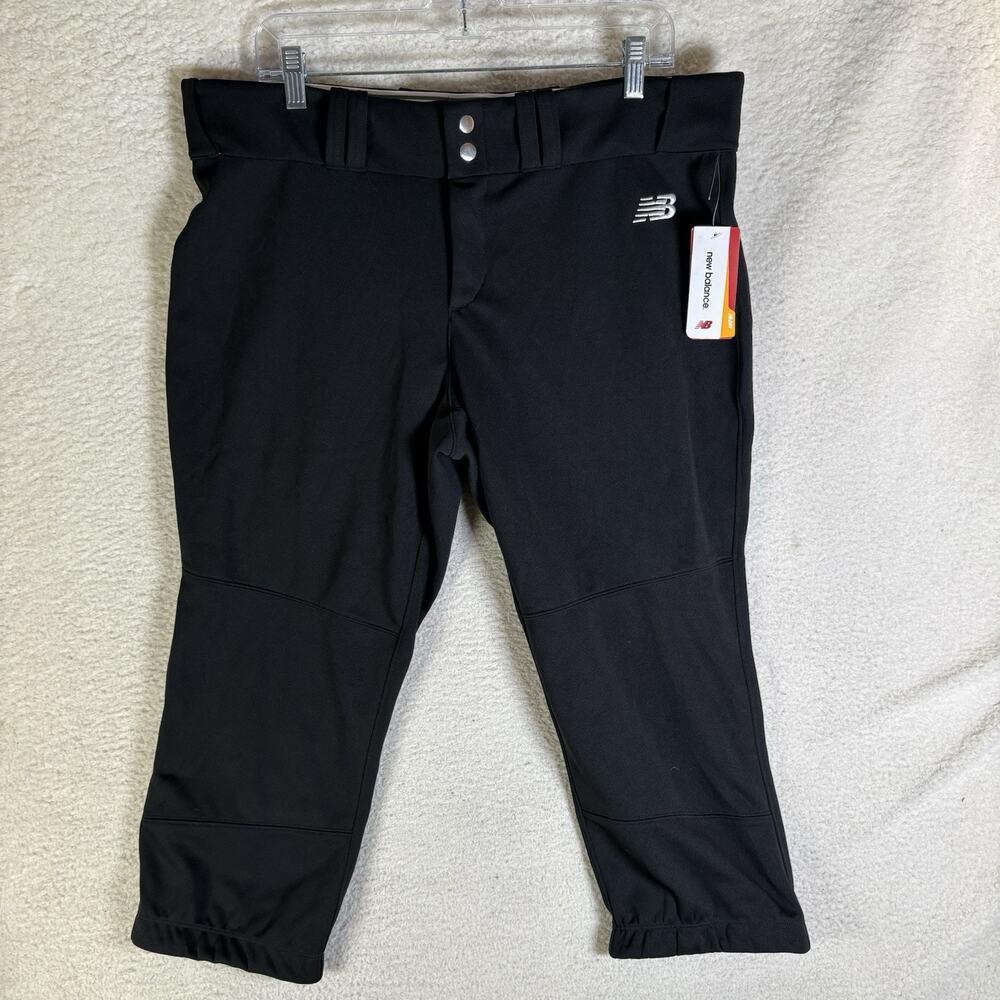 NWT New Balance Baseball Pants Mens Large 37x21 Black BMP111 Knee Length